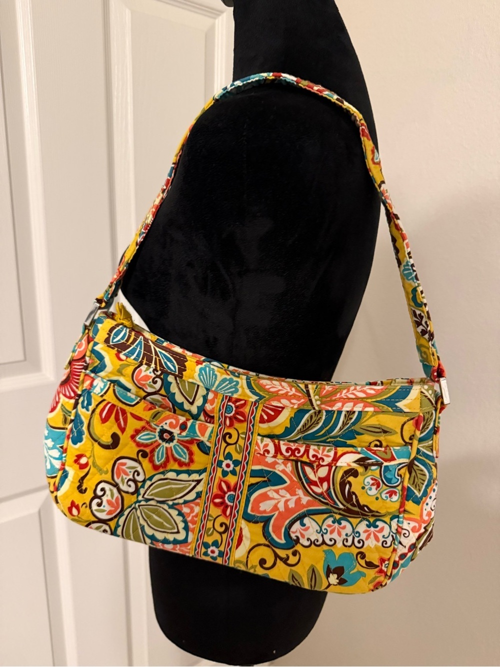 Vera Bradley Cassidy Shoulder Bag in Vibrant Yellow Retired Pattern Provencal